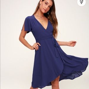 Lulus Rise to the Occasion Wrap Dress